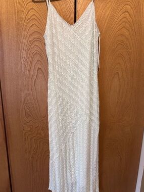 NWT Kirious Los Angeles Light Blue Lace Maxi Dress V-Neck Sleeveless Size XL